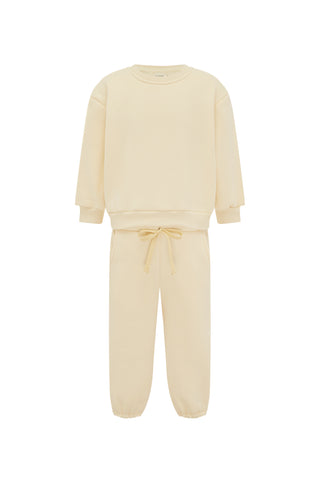Cream - FLEECE SET LONG PANT AND SWEATER