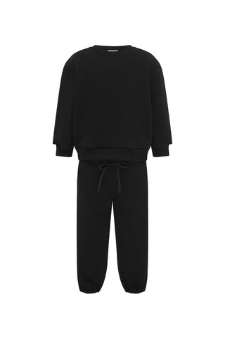 Black - FLEECE SET LONG PANT AND SWEATER