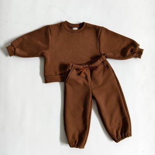 Latte - FLEECE SET LONG PANT AND SWEATER